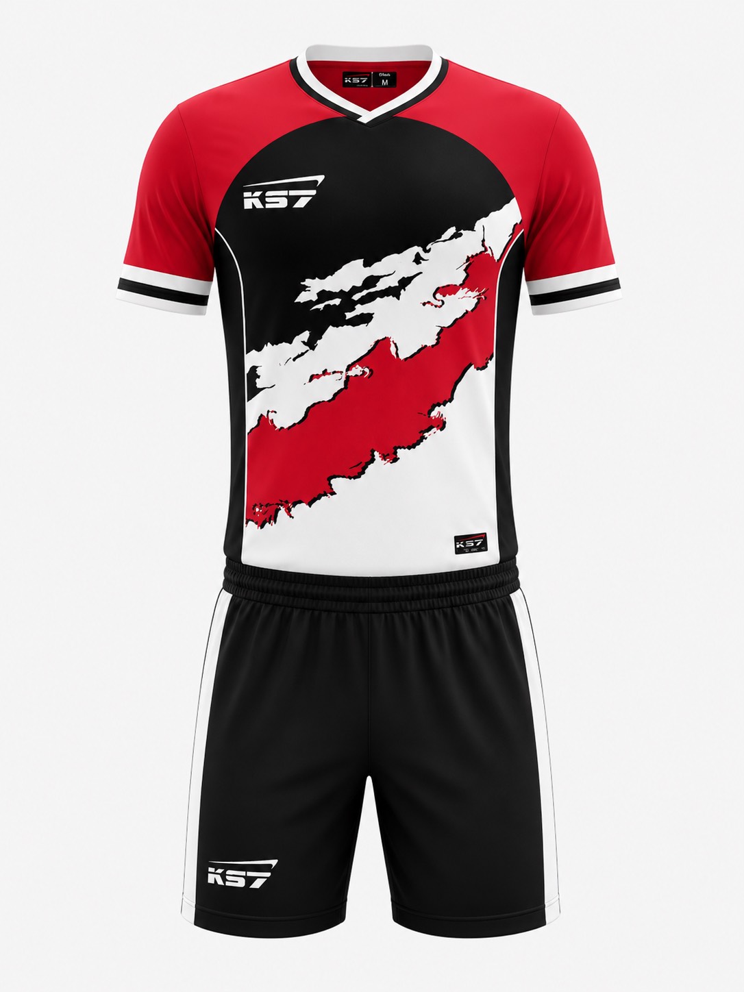 Equipo de Fútbol Ks7 Mod. Nevado negro rojo blanco